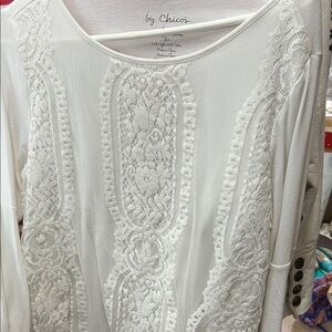 Chico's Ivory Lace Top